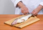 How to clean trout from scales, giblets, skin and bones?