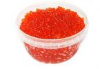 How many calories are in red caviar, and what is its use?
