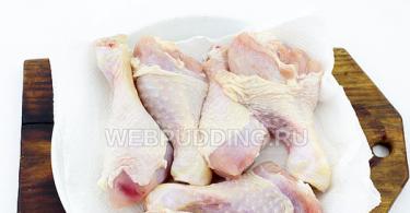 Chicken legs marinated in honey and soy sauce