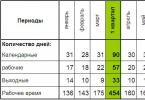 Rasporedi rada predviđeni Zakonom o radu Ruske Federacije
