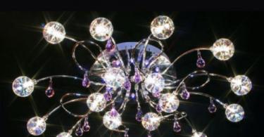 Chandeliers with built-in LEDs and remote control